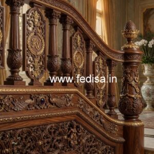 Decorative Brass Wood Fence with Artistic Finish No-0822