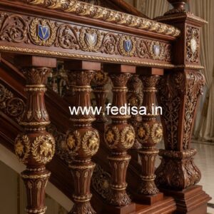Modern Brass Wood Handrail Design Trends No-0830