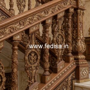 Luxury Brass Wood Balcony Handrails for Villas No-0835