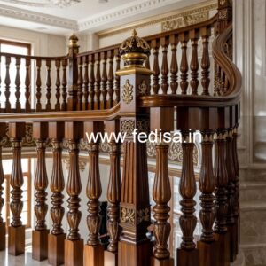 Premium Brass Wood Handrails for Modern Homes No-0839