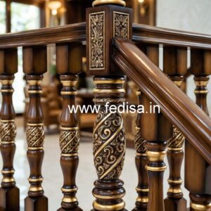 Elegant Brass Wood Balcony Decor Inspiration No-0850