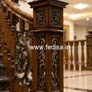 Decorative Brass Wood Staircase Side Rails No-0852