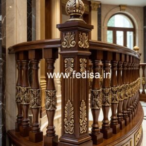 Elegant Brass Wood Fence with Golden Finish No-0856
