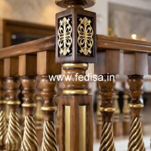 Premium Brass Wood Balcony Design Collection No-0857