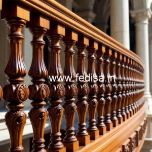 Stylish Brass Wood Fence for Luxury Villas No-0861
