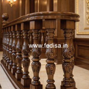 Modern Brass Wood Railings for Elegant Interiors No-0872