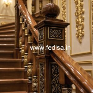 Premium Brass Wood Handrail Inspiration for Homes No-0875