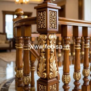 Luxury Brass Wood Fence with Contemporary Look No-0877