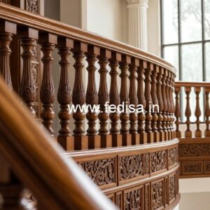 Stylish Brass Wood Staircase Decor Collection No-0879
