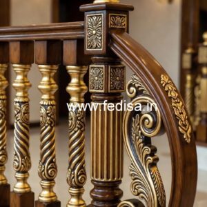 Luxury Brass Wood Handrails for Dream Homes No-0883