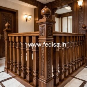 Elegant Brass Wood Staircase Handrails Collection No-0886