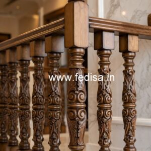 Premium Brass Wood Railings for Interior Design No-0887