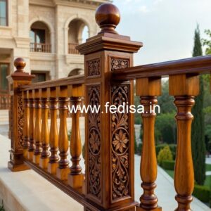 Luxury Brass Wood Railings with Contemporary Style No-0895
