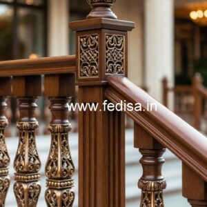 Stylish Brass and Wood Railing Ideas No-0903