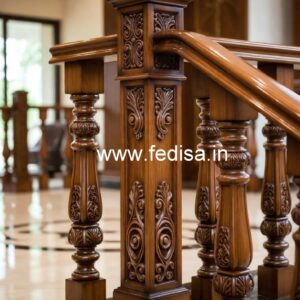 Premium Brass Wood Railing Collection No-0907