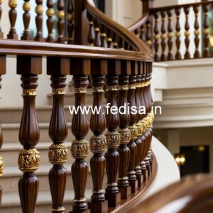 Stylish Brass Wood Handrail Ideas No-0913
