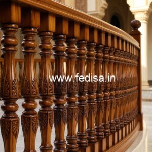 Modern Brass Wood Interior Railings No-0920