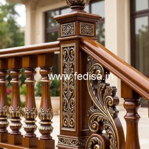 Premium Brass Wood Staircase Collection No-0923