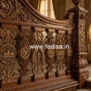 Stylish Brass Wood Staircase Banister No-0932