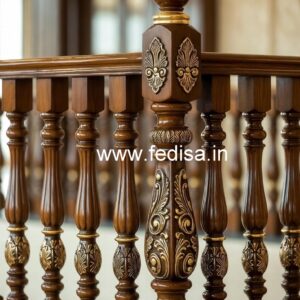 Brass Wood Railings for Contemporary Homes No-0933