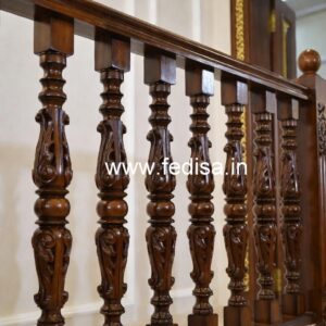 Brass Wood Staircase with Golden Finish No-0935