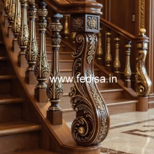 Modern Brass Wood Staircase Trends No-0958