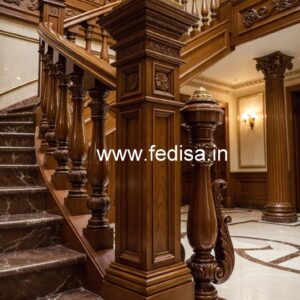 Luxury Brass Wood Railings for Interior No-0963