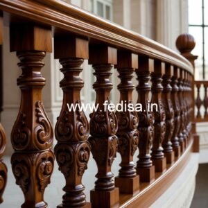 Elegant Brass Wood Staircase Handrails No-0967