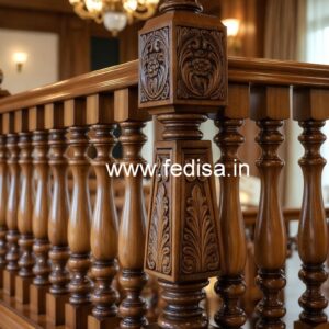 Brass Wood Staircase Banister Collection No-0972