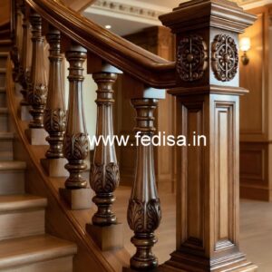 Modern Brass Wood Railings for Villas No-0973