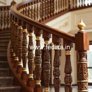 Brass Wood Balcony Decor with Modern Look No-0979