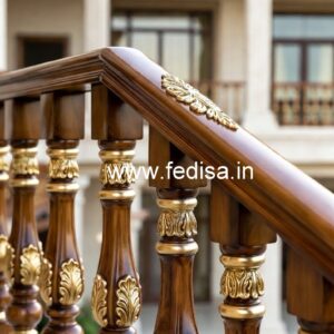 Decorative Brass Wood Staircase Side Rails No-0983