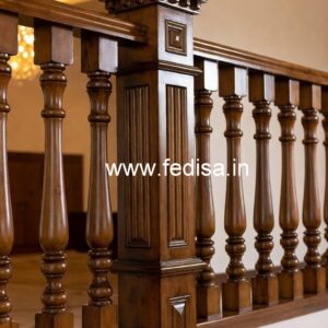 Decorative Brass Wood Balcony Handrails No-0989