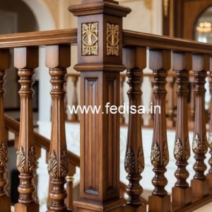 Premium Brass Wood Fence for Balcony No-0999