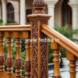 Modern Brass Wood Fence with Contemporary Style No-1008