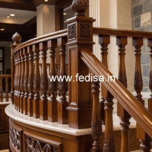 Stylish Brass Wood Fence for Contemporary Villas No-1029