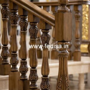 Decorative Brass Wood Railings with Golden Finish No-1031
