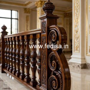 Modern Brass Wood Balcony Design Ideas 2029 No-1033