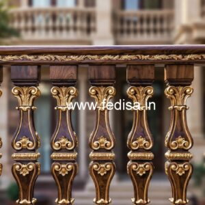 Elegant Brass Wood Fence Inspiration for Homes No-1034