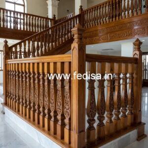 Brass Wood Stair Railings with Premium Finish No-1044
