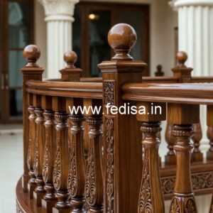 Modern Brass Wood Handrails for Luxury Villas No-1054
