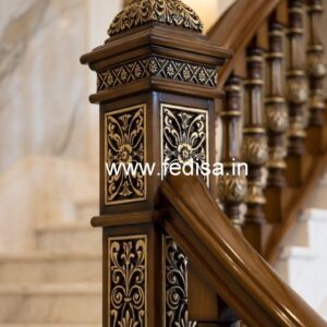 Decorative Brass Wood Staircase Fence Trends No-1055