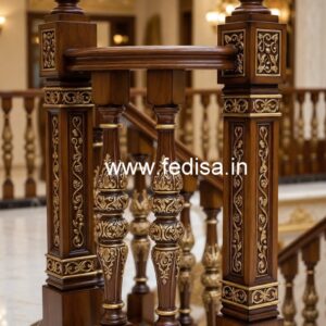 Luxury Brass Wood Balcony Decor Ideas No-1056