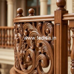 Premium Brass Wood Railings with LED Lights No-1057