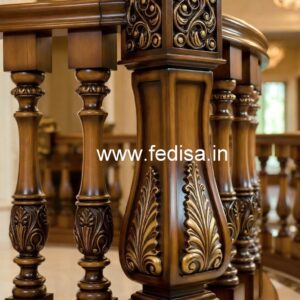 Stylish Brass Wood Balcony Fence Collection No-1063