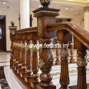 Decorative Brass Wood Fence Collection for Villas No-1067