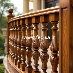Luxury Brass Wood Staircase Handrails for Duplex No-1068