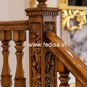 Decorative Brass Wood Interior Railings Collection No-1078