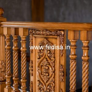 Decorative Brass Wood Railings for Luxury Homes No-1090