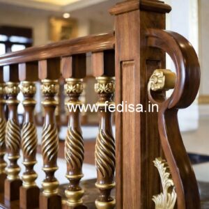 Decorative Brass Wood Fence with Contemporary Style No-1096